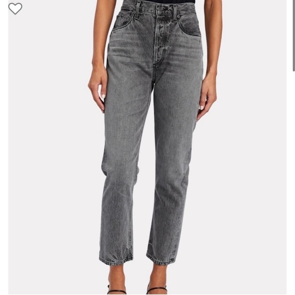 Agolde Denim - Agolde Riley High-Rise Straight Cropped Jeans Size 30